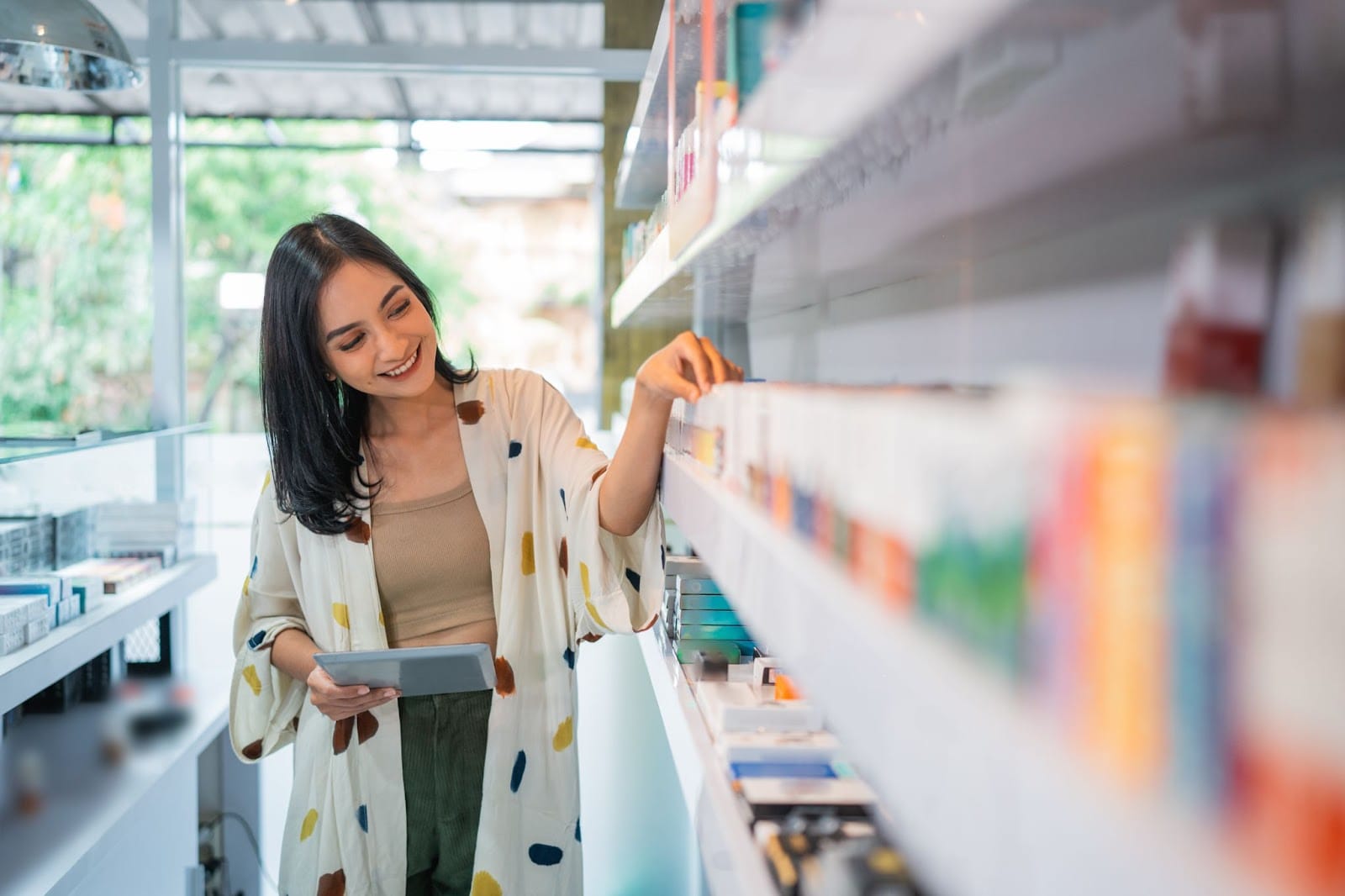 retail selection of vapes