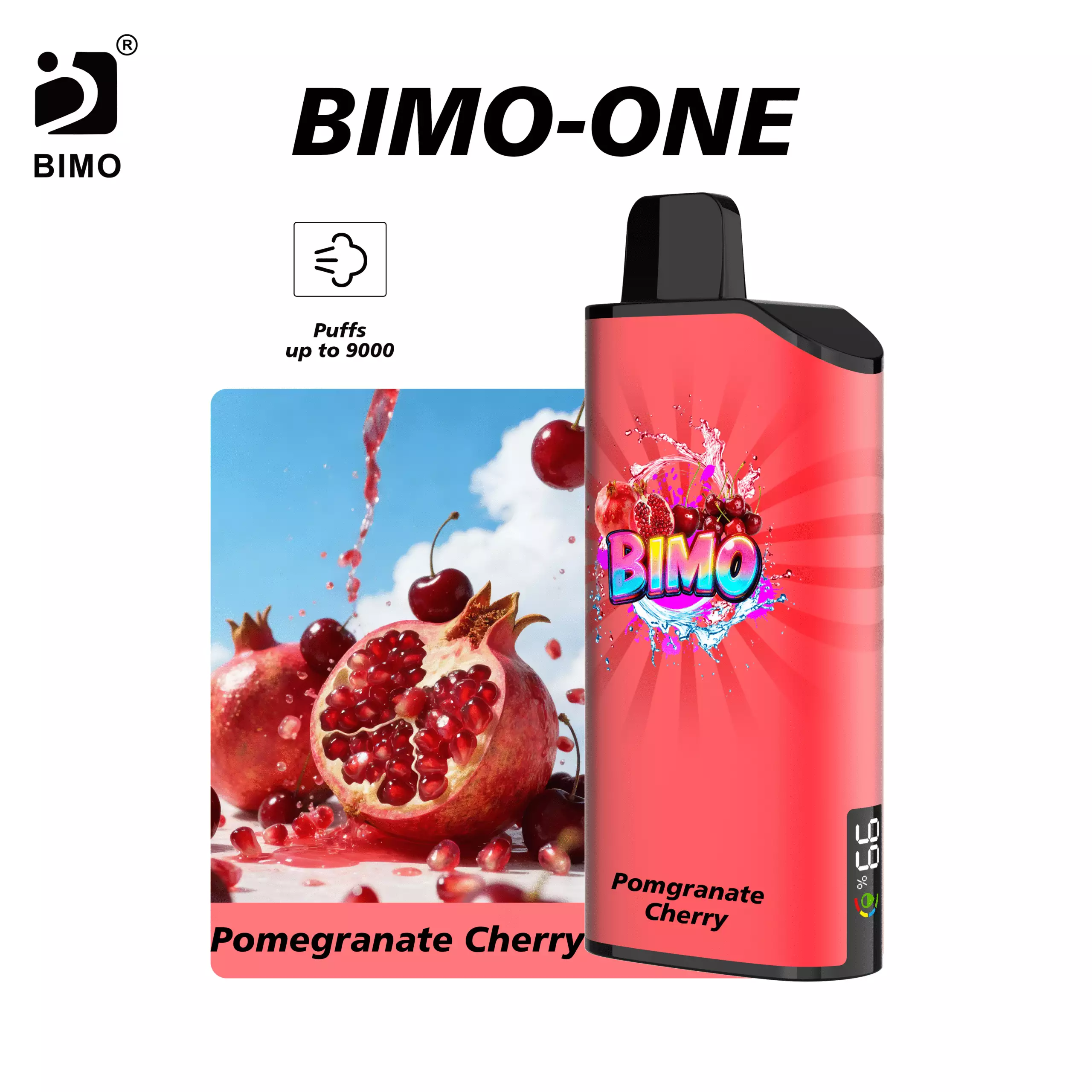 BIMO ONE 9000 Pomegranate-Cherry-scaled BIMO ONE 9000 - Pomegranate Cherry - Image 1